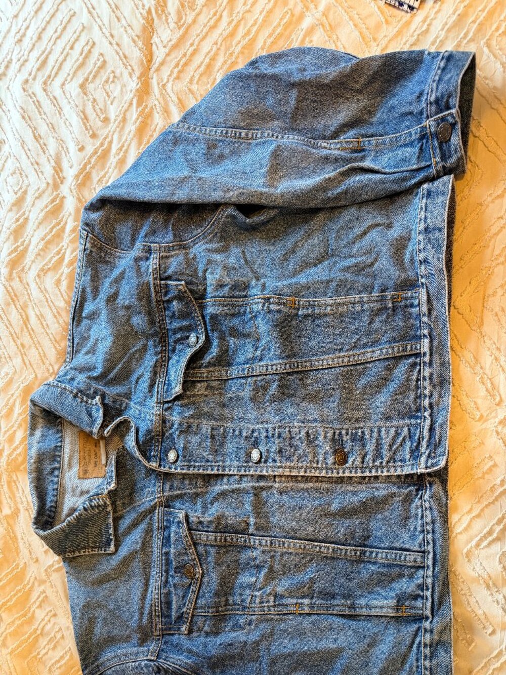 Vintage Y2K Gap Work Force Denim Trucker Jacket - L/XL